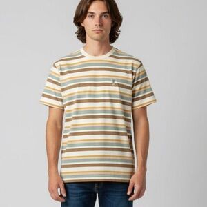 Vans Men’s Striped Flower Embroidery Tee - Medium